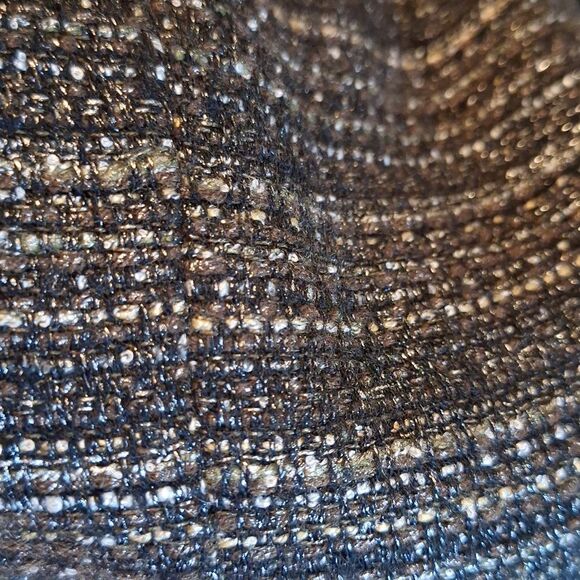 Moulinette Soeurs Brown Glissade shimmer metalic tweed fit and flare dress 8 - Picture 9 of 9